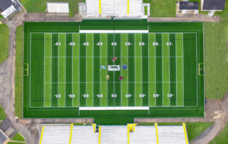 A Recently Re-Turfed Football Field